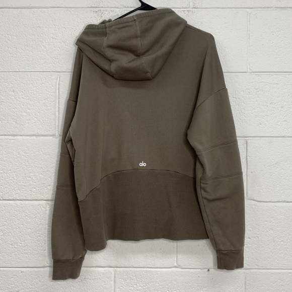 alo yoga army green hoodie sweater women’s size small - Picture 5 of 10